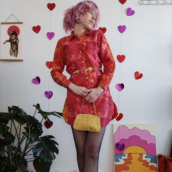 Vintage Handmade Tie Dye Mini Dress - Picture 5 of 16